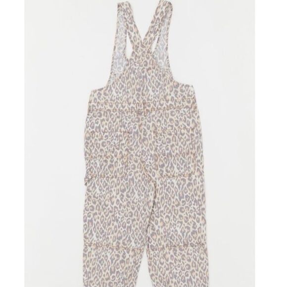Urban Outfitters Camille Cotton Printed Overalls in Leopard Cheetah - Picture 4 of 9